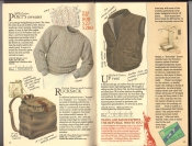 Banana Republic  Catalog #33 Fall 1987 Poet's Sweater, Rucksack, Up Vest