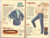 Banana Republic Catalog 37 Fall 1988 Railman's Shirt Jacket, Stirrup Leather Belt, Ticking Shirt, Mens Jeans
