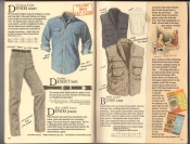 Banana Republic  Catalog #33 Fall 1987 Denim Shirt, Desert Belt, Denim Jeans, Bush Vest