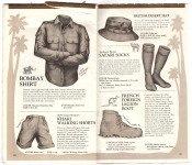 Banana Republic Catalog No.10 Holiday 1982 Bombay Shirt, Khaki Shorts, Desert Hat, Safari Socks, French Foreign Legion Shoe