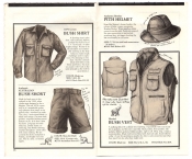 Banana Republic Catalog No.10 Holiday 1982 Bush Shirt, Bush Short, Bush Hat, Bush Vest
