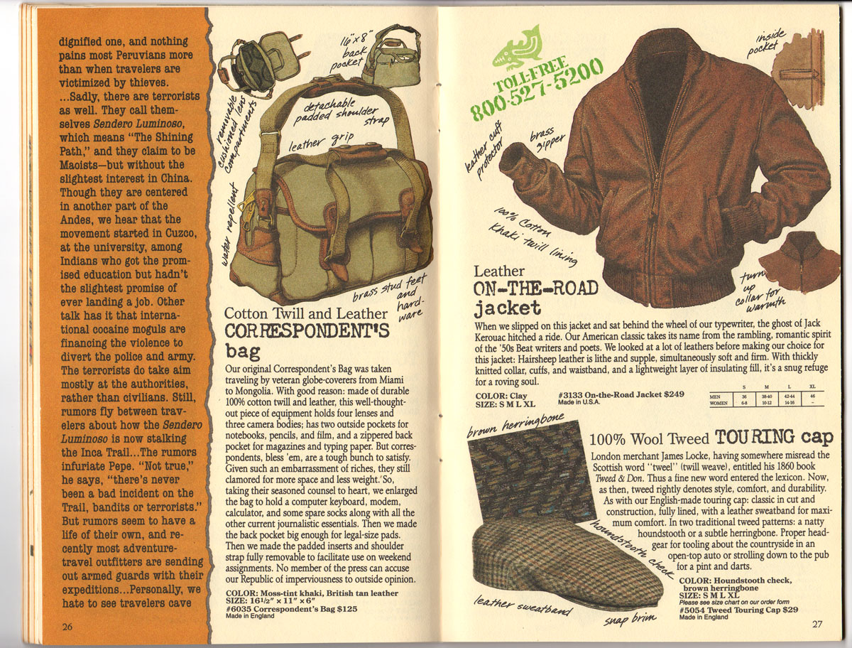 Banana Republic Catalog #29 Fall 1986 The Inca Trail – Abandoned