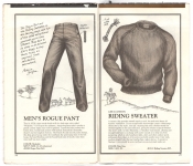 Banana Republic Catalog No.10 Holiday 1982 Rogue Pants, Riding Sweater