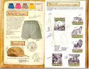 Banana Republic Catalog #35 Athletic Shorts, Banana Republic Safari Cap, Old English Wildlife Engraving T-Shirts