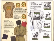 Banana Republic Catalog #30 Holiday 1986 Diplomatic T-Shirts, Bombay Shirt, Old English Wildlife Engraving T-Shirt