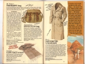 Banana Republic #25, Fall 1985 Mr. Bardy's Traveler's Bag, Apprentices Expedition Bag, Glenn-Plaid Scarf, Handcrafted Raincoat