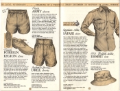 Banana Republic Catalog No. 16 Holiday 1983 French Army Shorts, French Foreign Legion Shoe, Burma Drill Shorts, Safari Shirt, Desert Hat