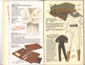 Banana Republic  Catalog #33 Fall 1987 Banana Republic Shirt, Passport Case, Jacquard Scarf, All-Night Flightsuit