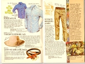 Banana Republic #27 Spring 1986 Sierra Denim Shirt, Richard Walker's Pants, Tuscan Vinter's Hat, Leather and Jute Belt