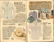Banana Republic Summer 1986 No. 28 White Shirt, Panama Hat, French Cafe Shirt, Herbert Gold, Testimonial, Gustav Falubert Travelogue