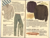 Banana Republic Catalog #30 Holiday 1986 Ticking Shirt, Denim Jeans, Fisherman\'s Sweater, Wrapped Leather Belt