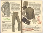Banana Republic #26 Fall 1986 Ticking Shirt, Men's Jeans, Wool Grain Sweater, Wrapped Leather Belt