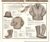 Banana Republic Catalog No.10 Holiday 1982 Ragg Wool Hat, Ragg Wool Crew Neck, Rag Wool Socks, Cafe Cadigan, Mukluk