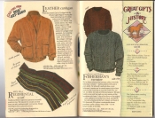 Banana Republic Catalog #34 Holiday 1987 Leather Cardigan, Regimental Scarf, Fisherman's Sweater