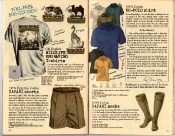 Banana Republic Holiday 1985, Old English Wildlife Engraving T-Shirts, Safari Shorts, Safari Socks, No-Polo shirt, Roy Blount Testimonial
