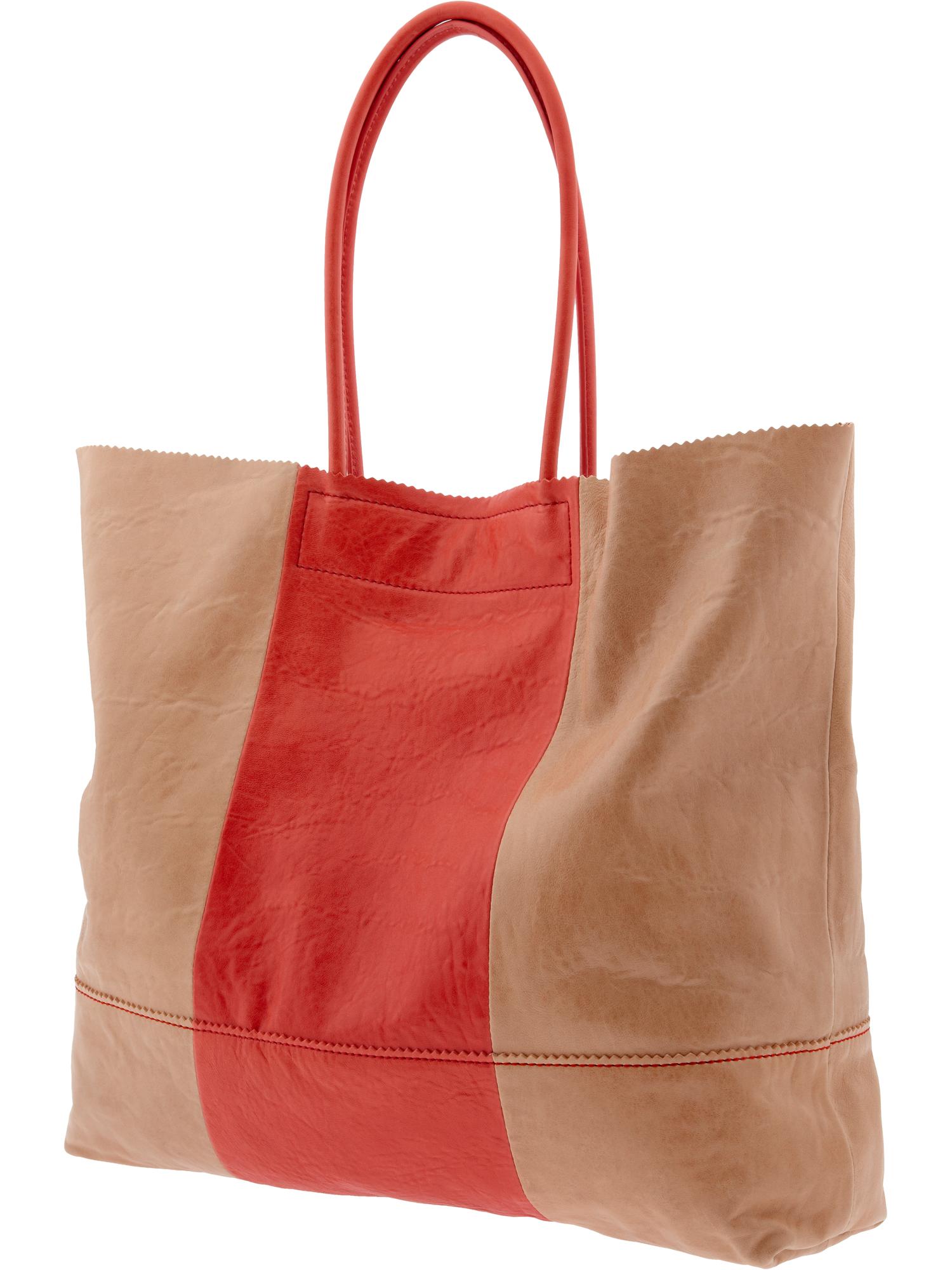 Leather market tote