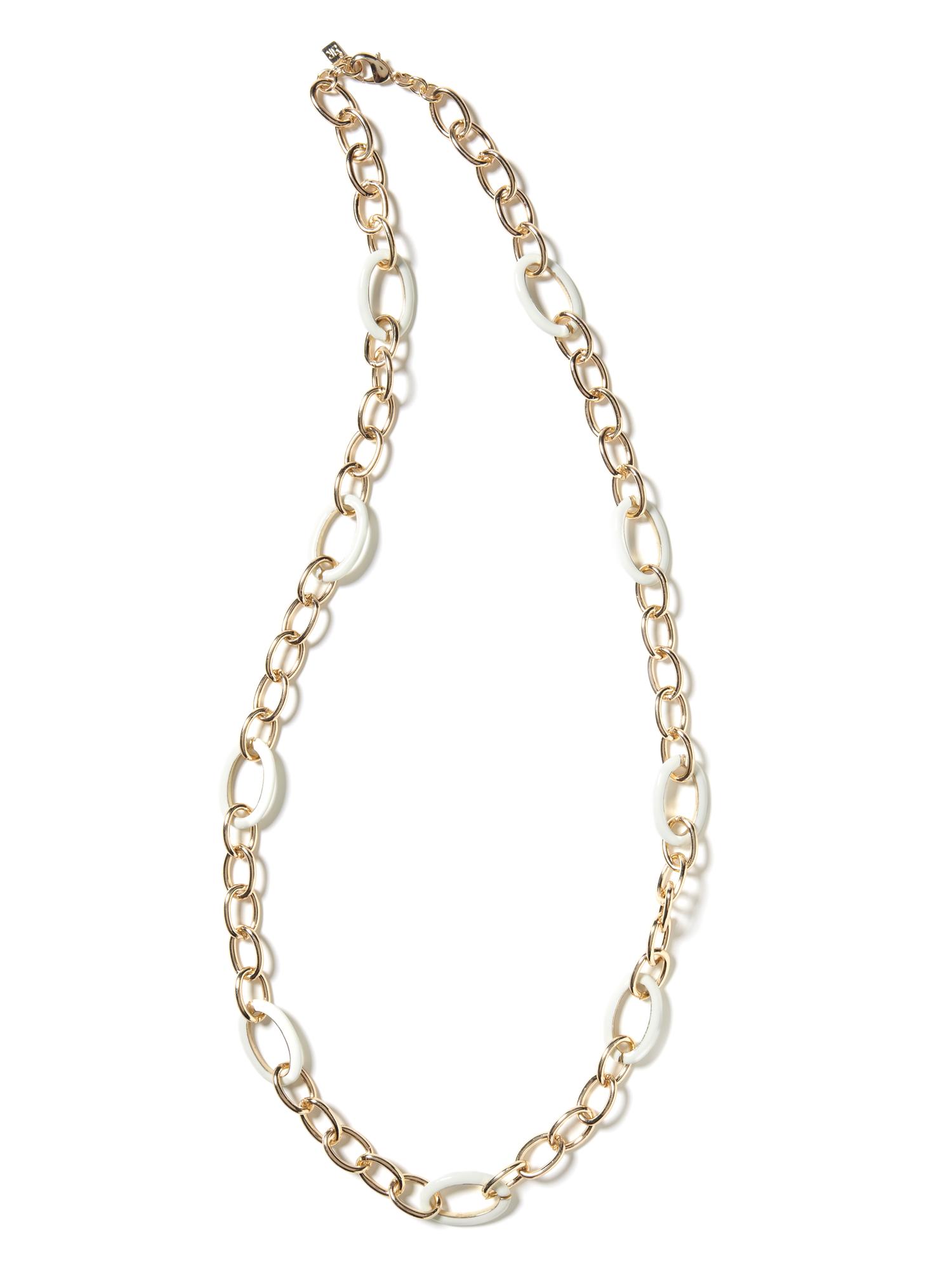 Enamel link necklace Banana Republic
