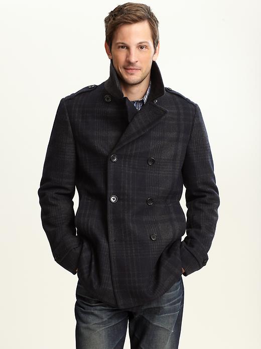 コート PLAIN SHORT CHECK PEACOAT DOUBLE BREASTED (43424339 0701) Short Pea Coat | Brooks Brothers
