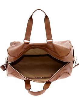 Leather duffle bag