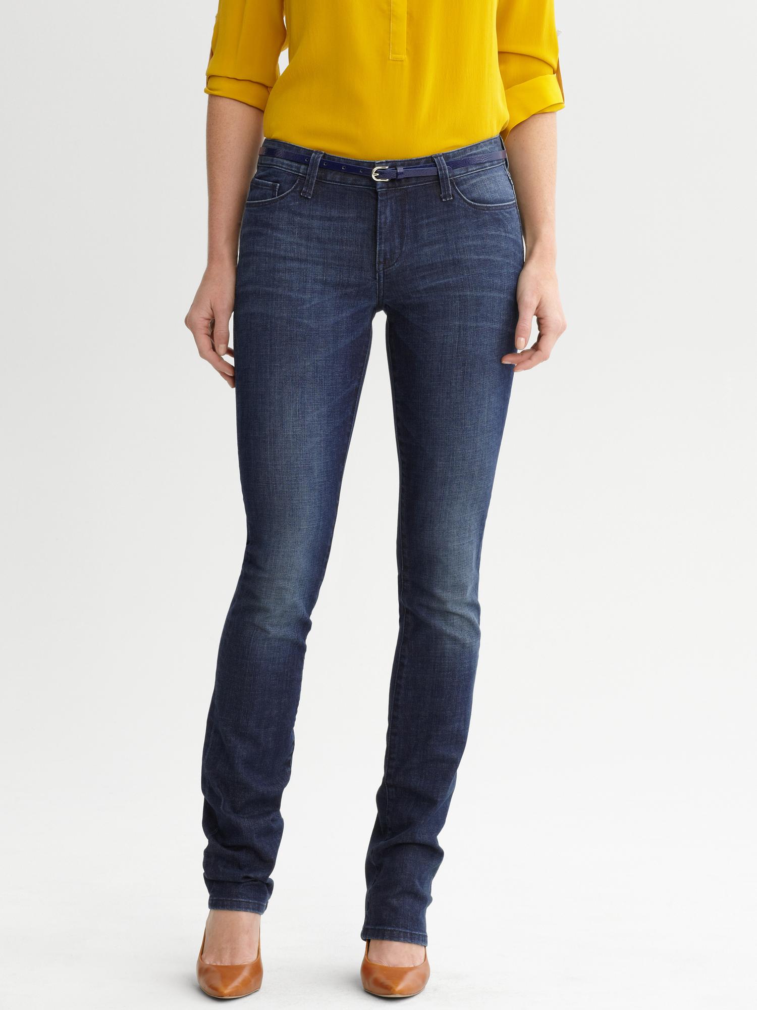 Indigo wash skinny straight jean Banana Republic