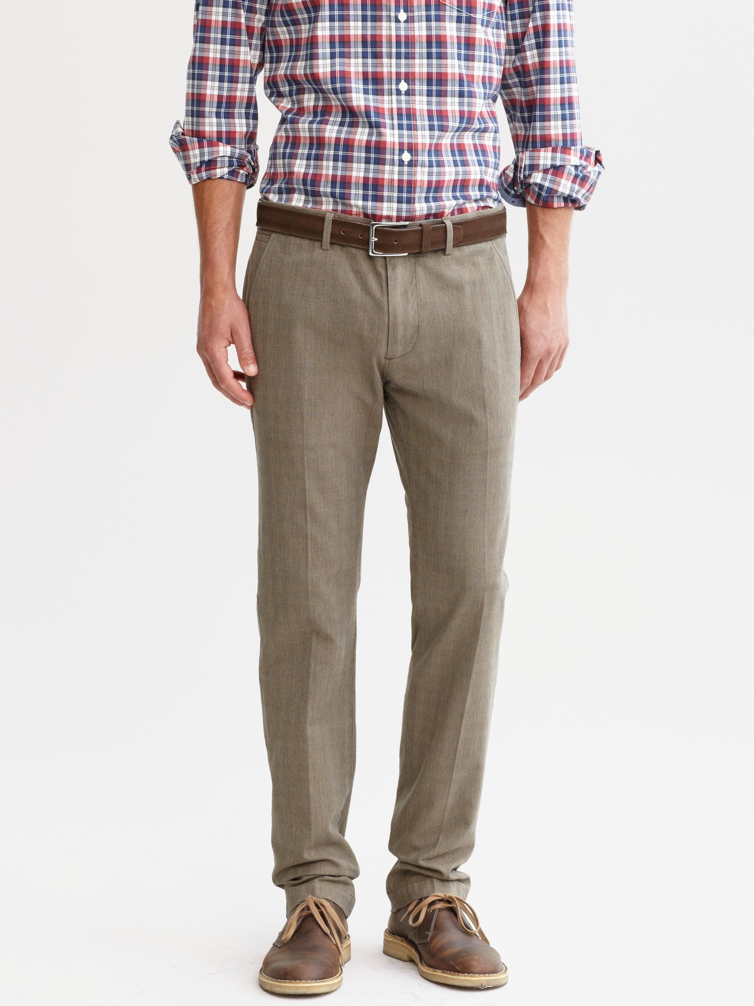 Kentfield vintage straight microplaid pant Banana Republic