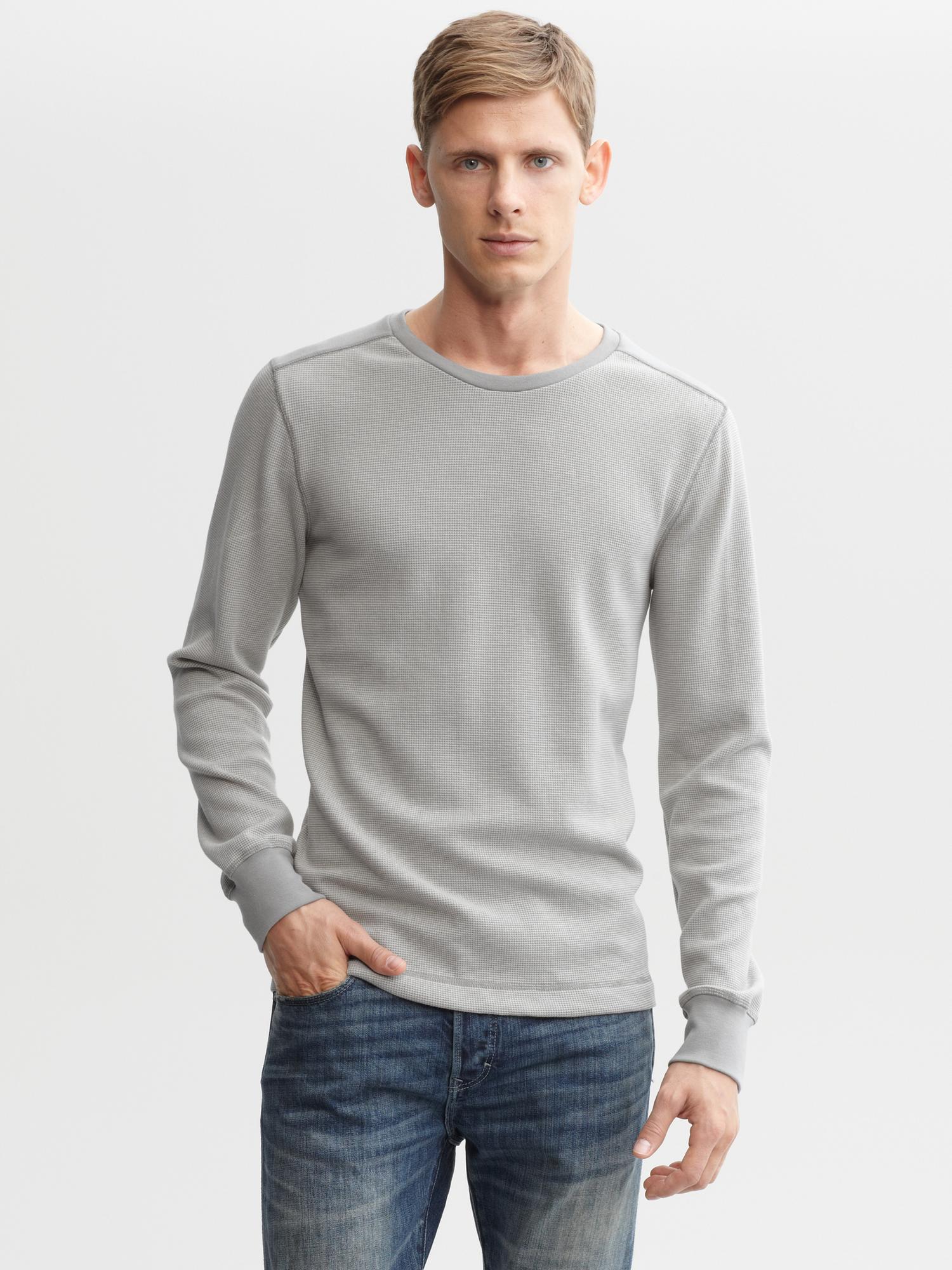 Feeder stripe waffle-knit pullover | Banana Republic