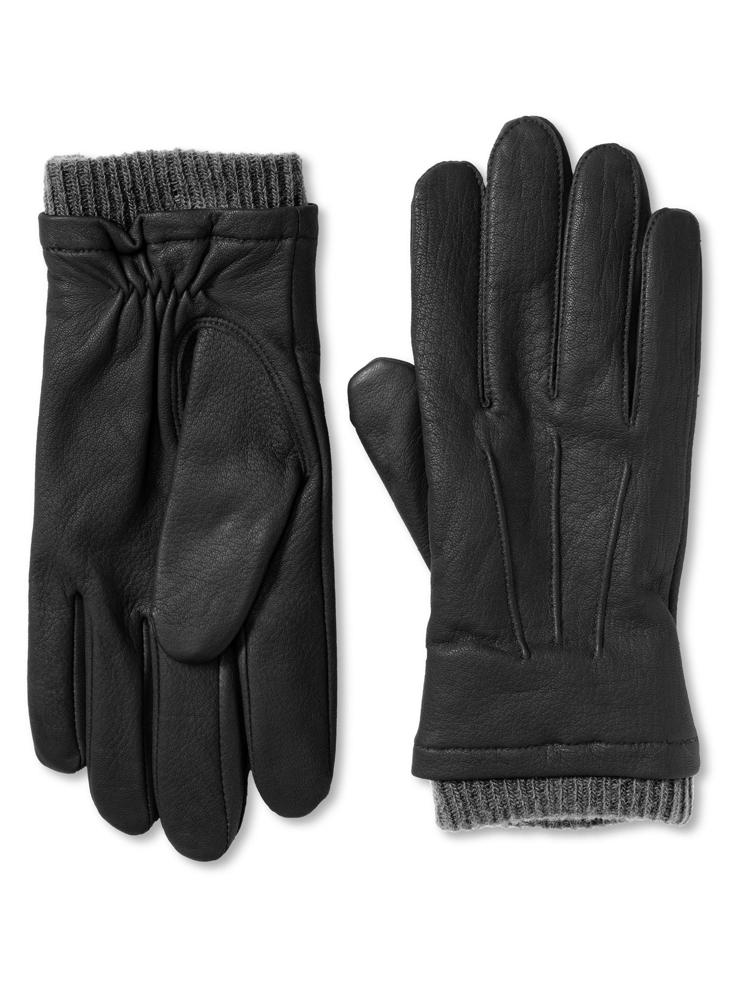 Lined leather work glove Banana Republic