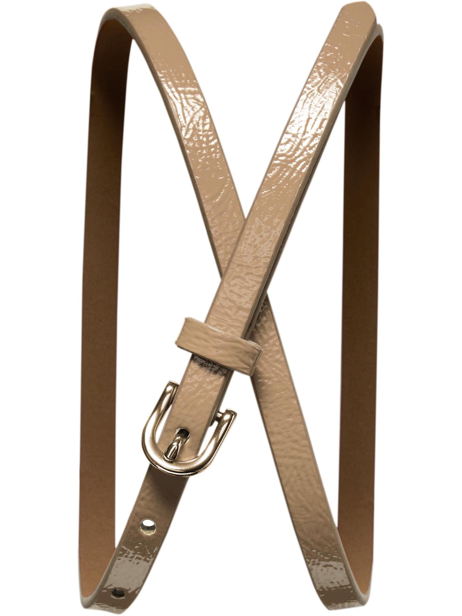 Patent skinny belt