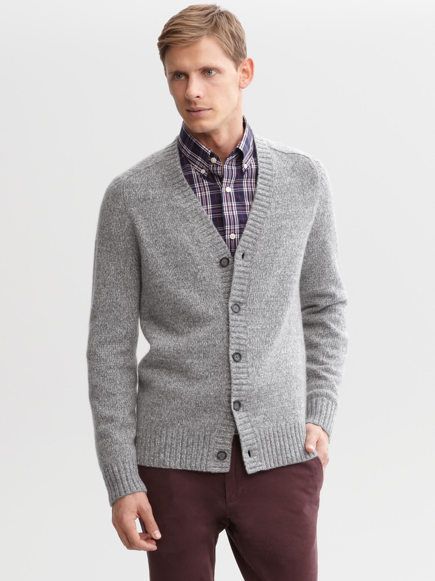 Marled wool cardigan | Banana Republic