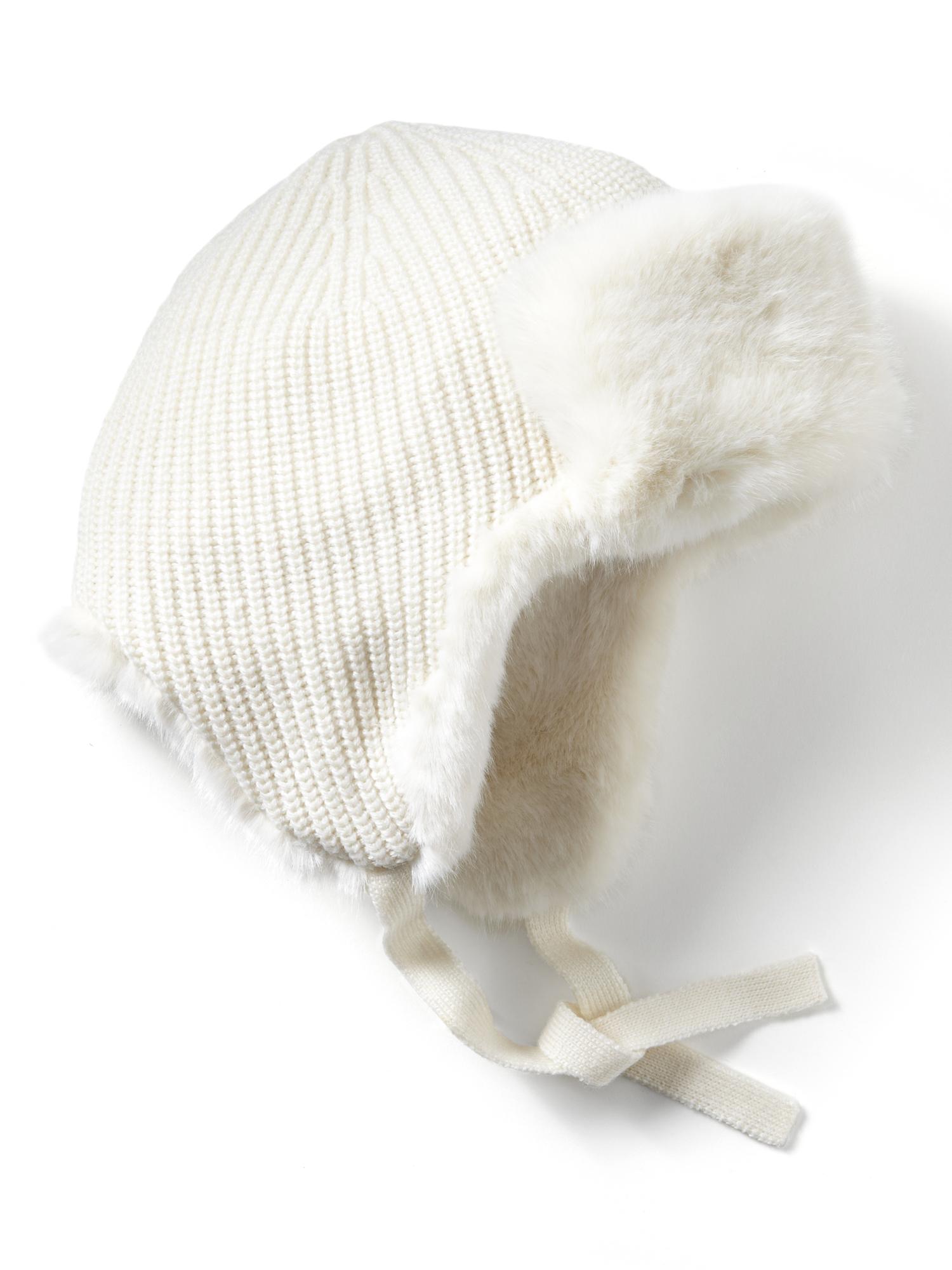 Fauxfur lined trapper hat Banana Republic