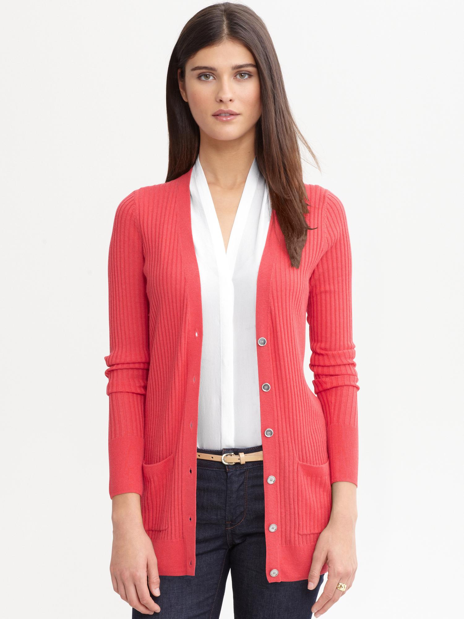 Silkcashmere long cardigan Banana Republic