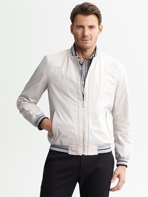 Piped bomber jacket Banana Republic