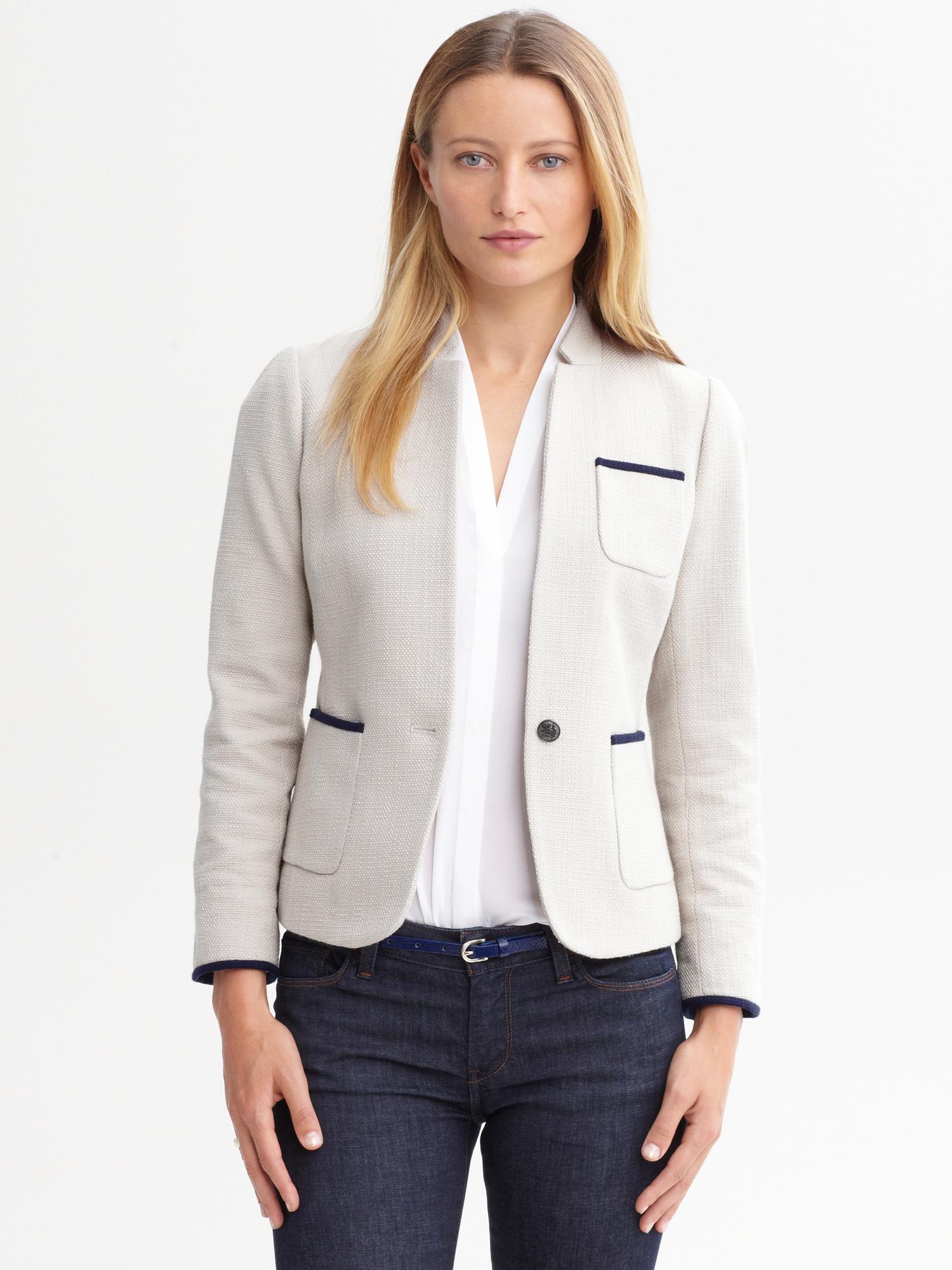 Textured patch pocket blazer | Banana Republic