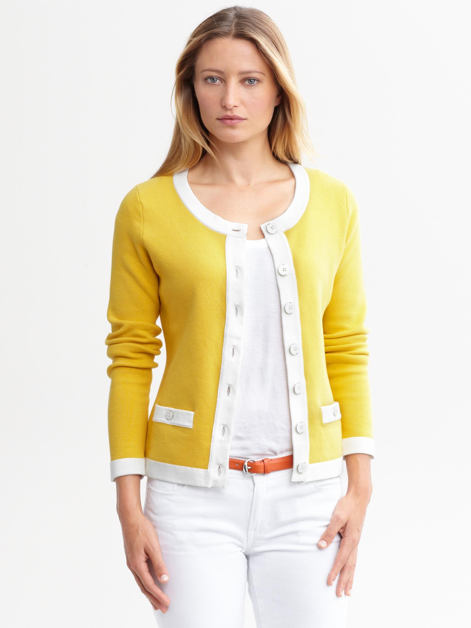 Tipped sweater jacket | Banana Republic