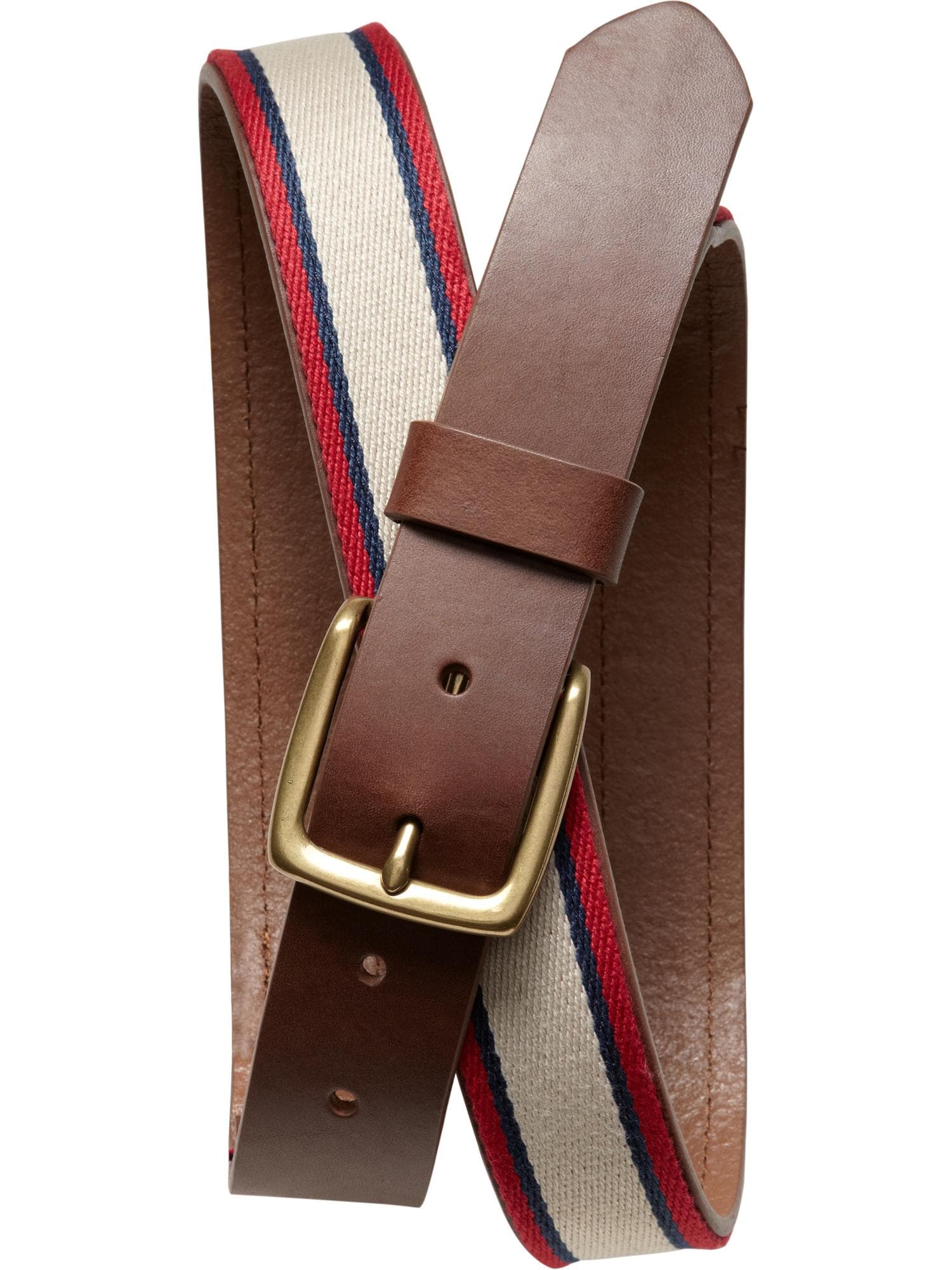 Brown Striped Belt main image 1