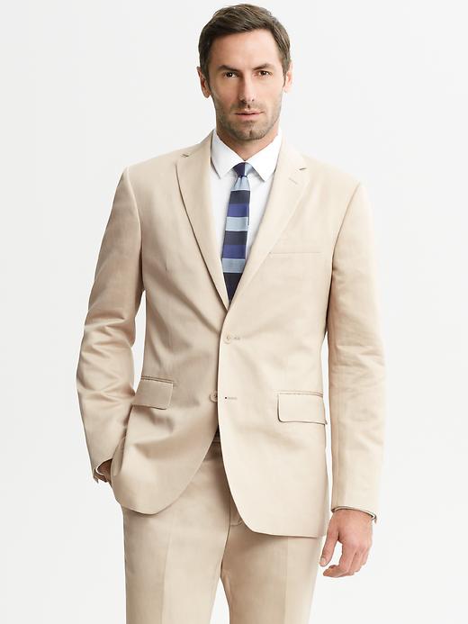 Khaki BANANA REPUBLIC Notch Lapel Jacket on sale - Small