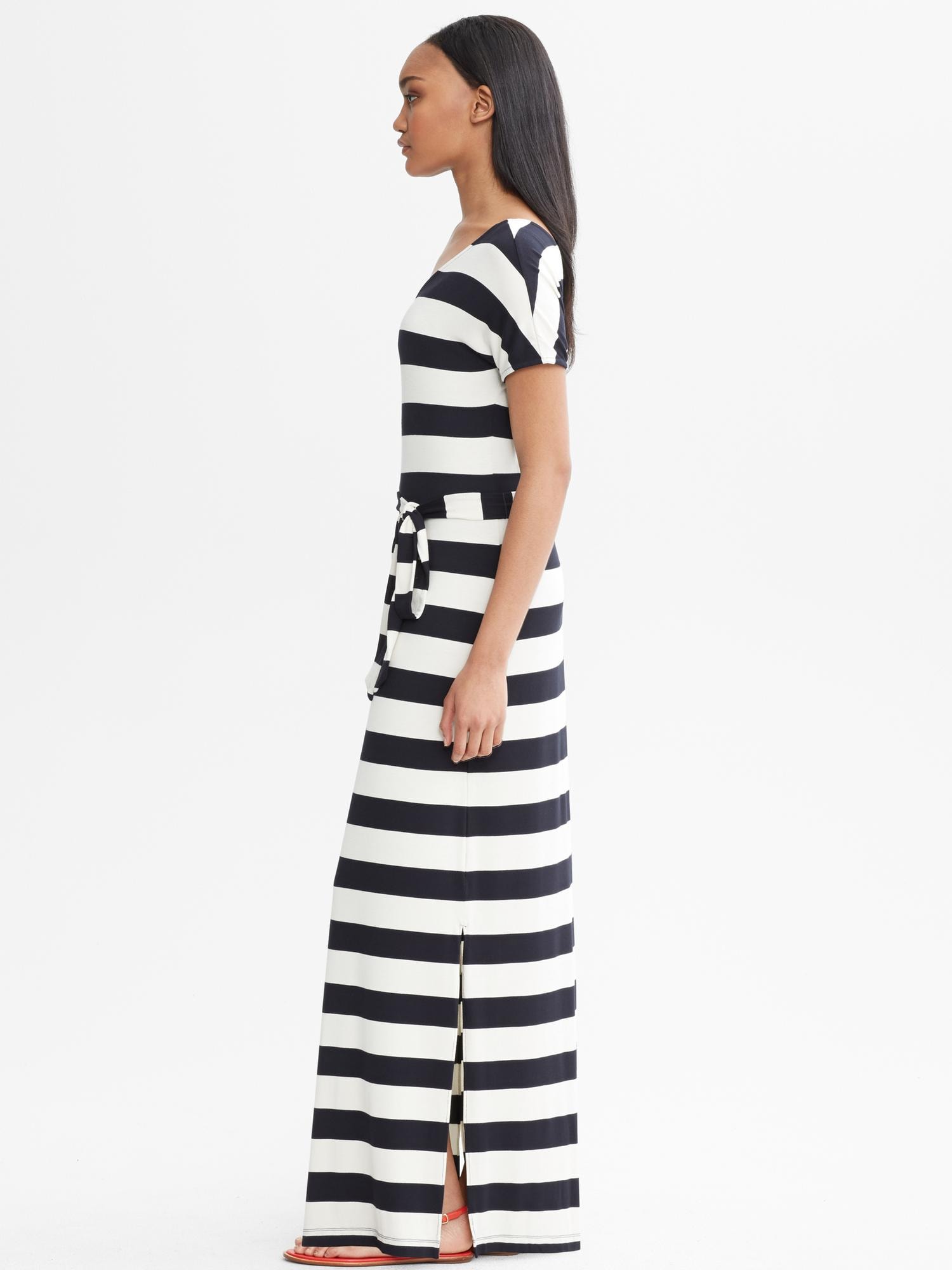 Striped Tie-Front Patio Dress