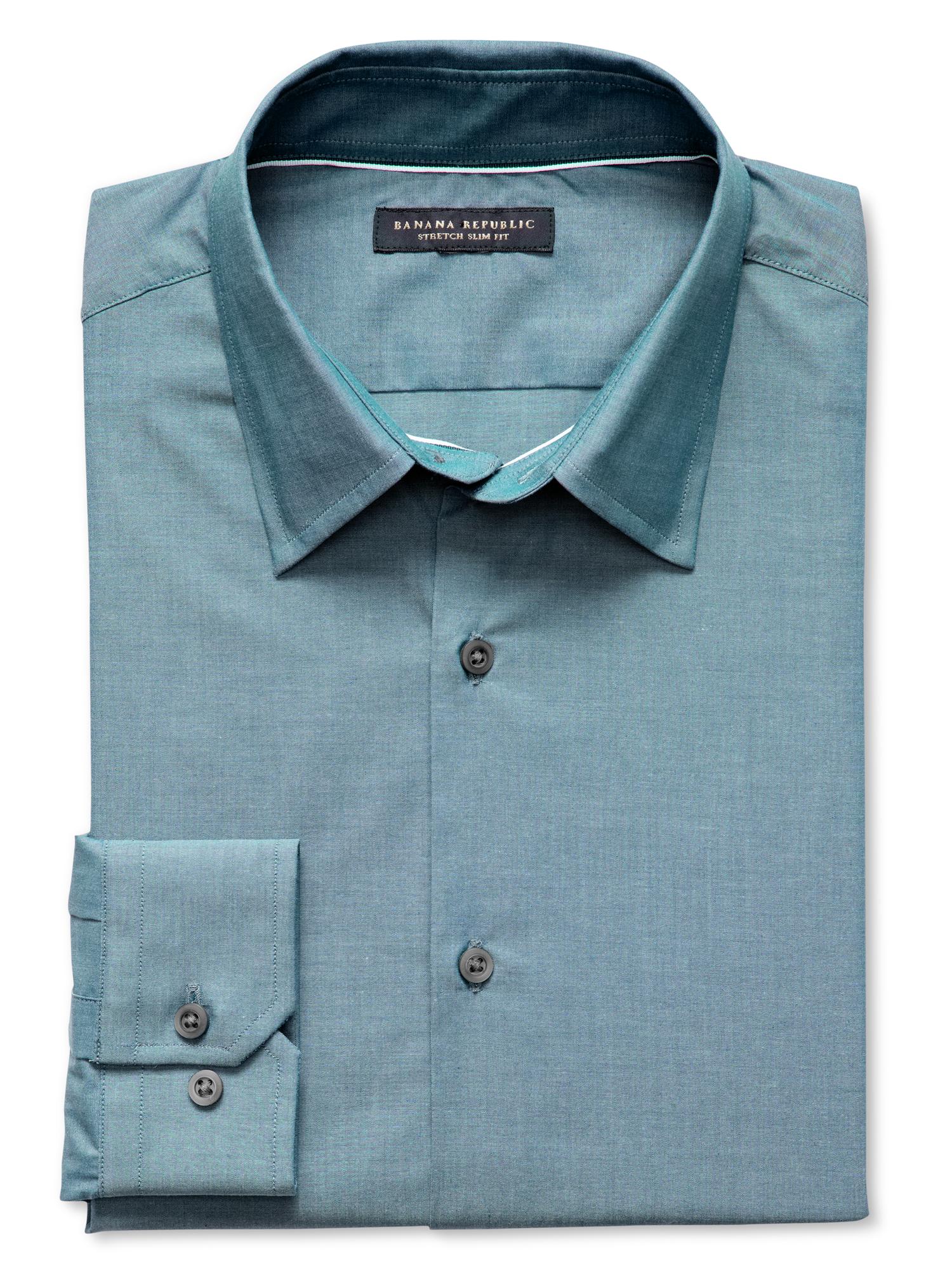 Tailored slim fit stretch dress shirt Banana Republic
