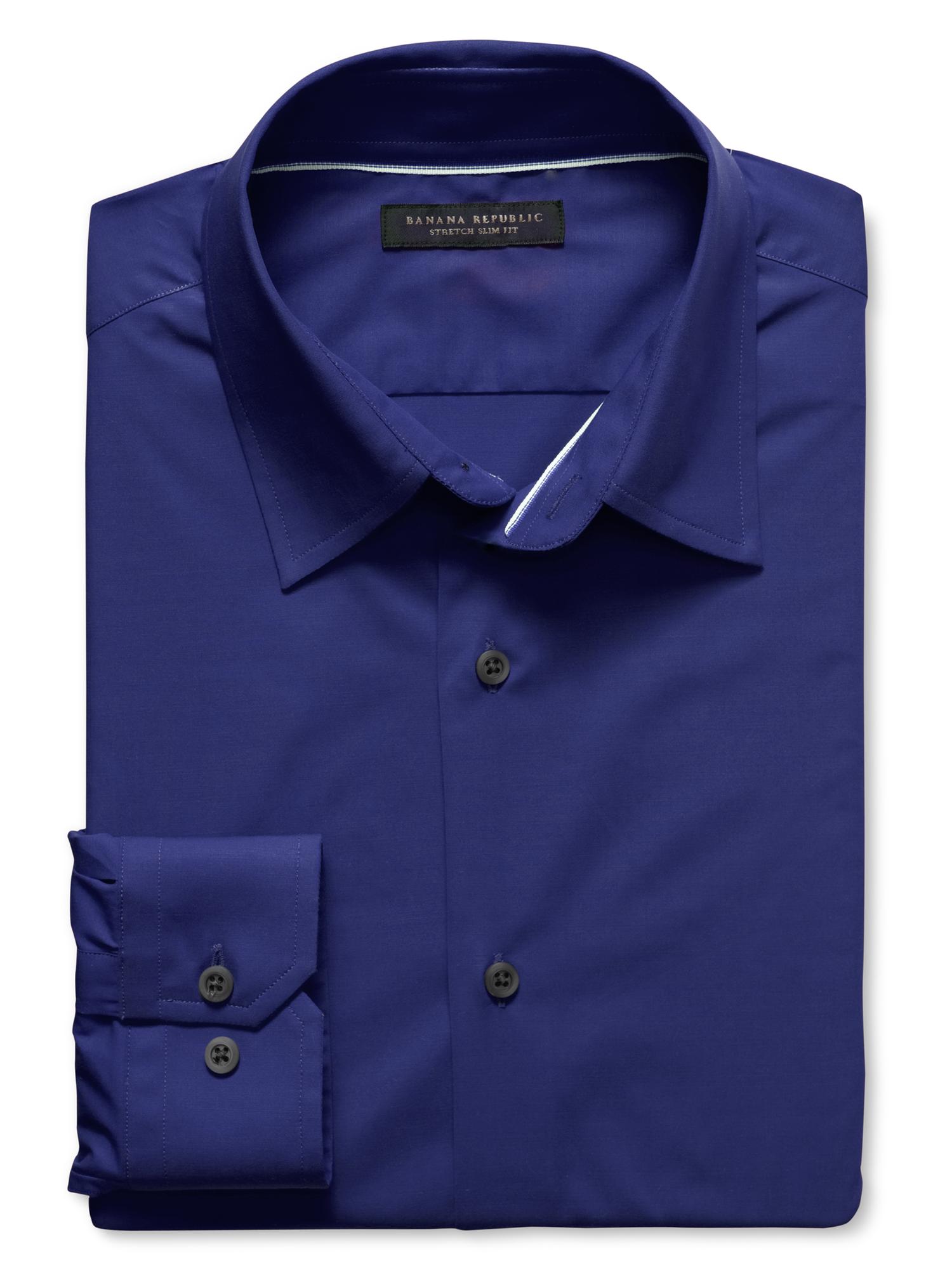 Tailored slim fit stretch dress shirt Banana Republic