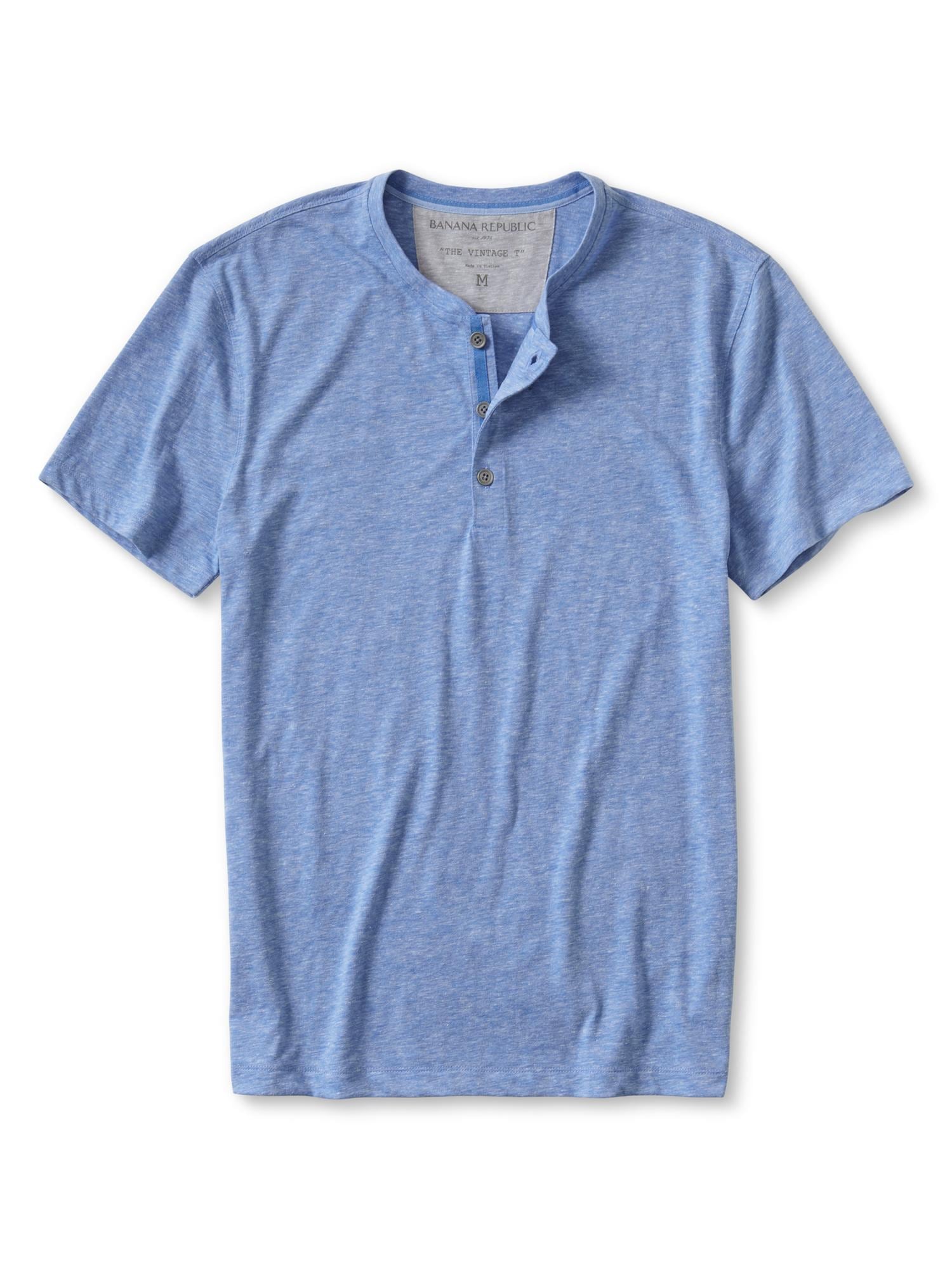 Vintage ShortSleeve Henley Banana Republic