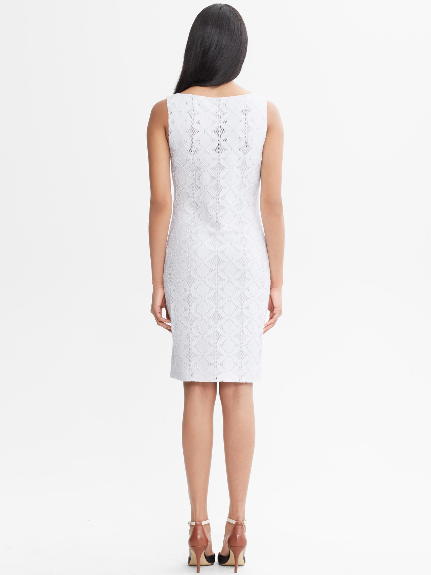 Banana republic white store lace dress