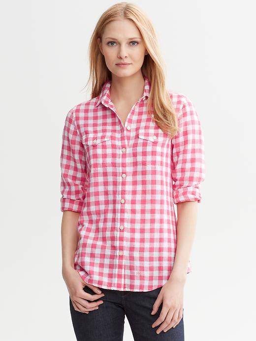 Banana republic gingham shirt best sale