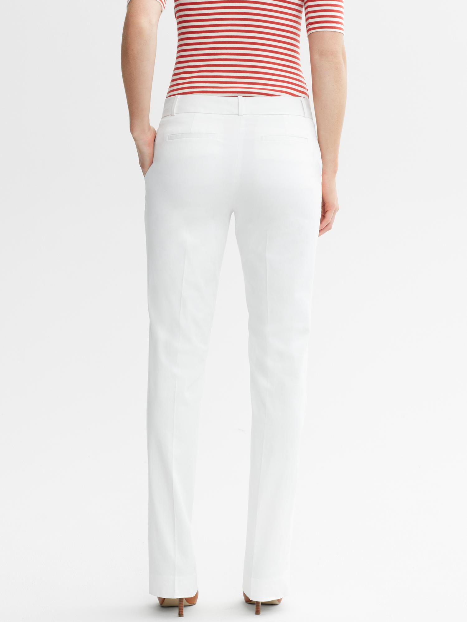 Martin-Fit White Sateen Straight Leg