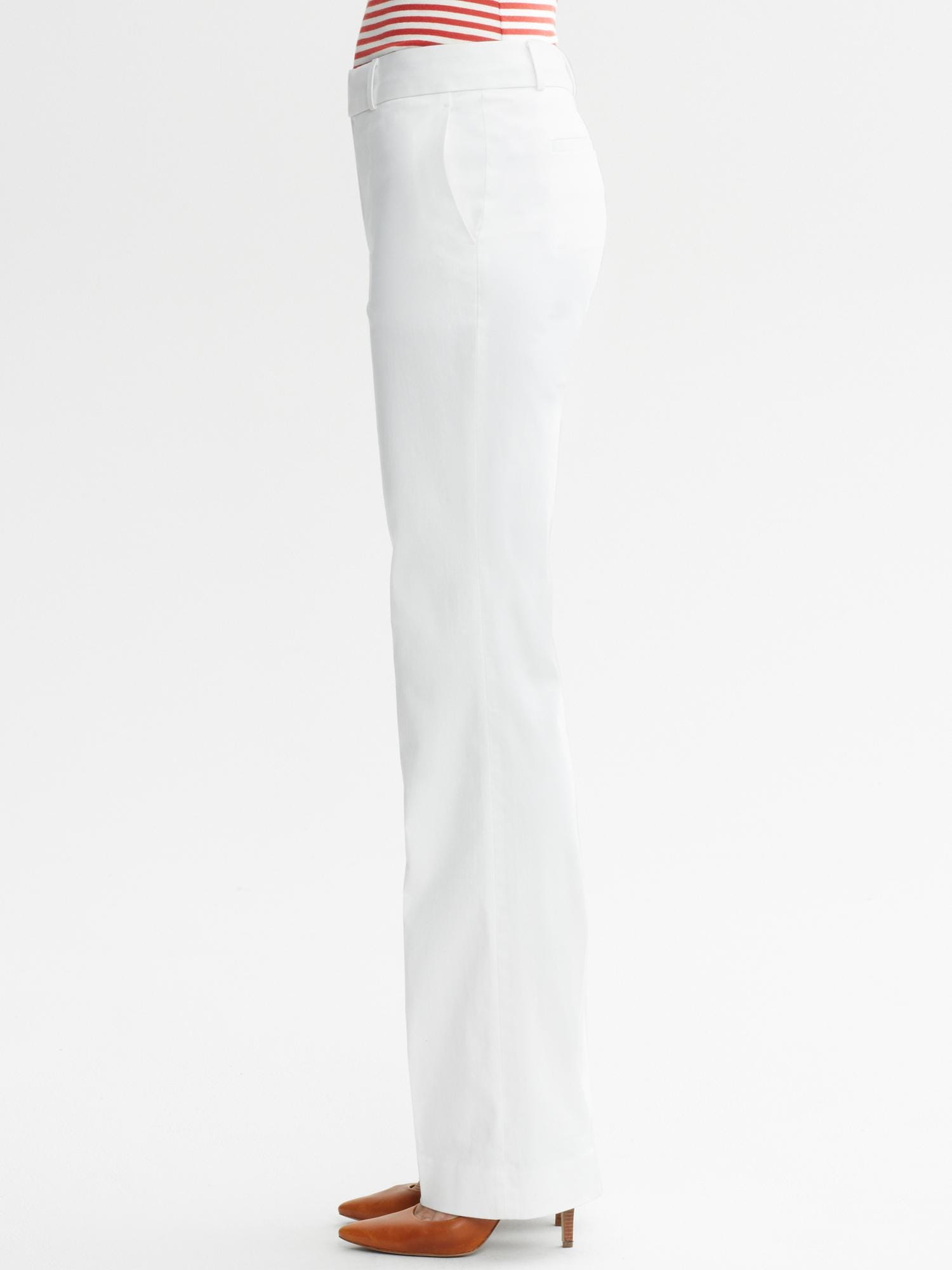 Martin-Fit White Sateen Straight Leg