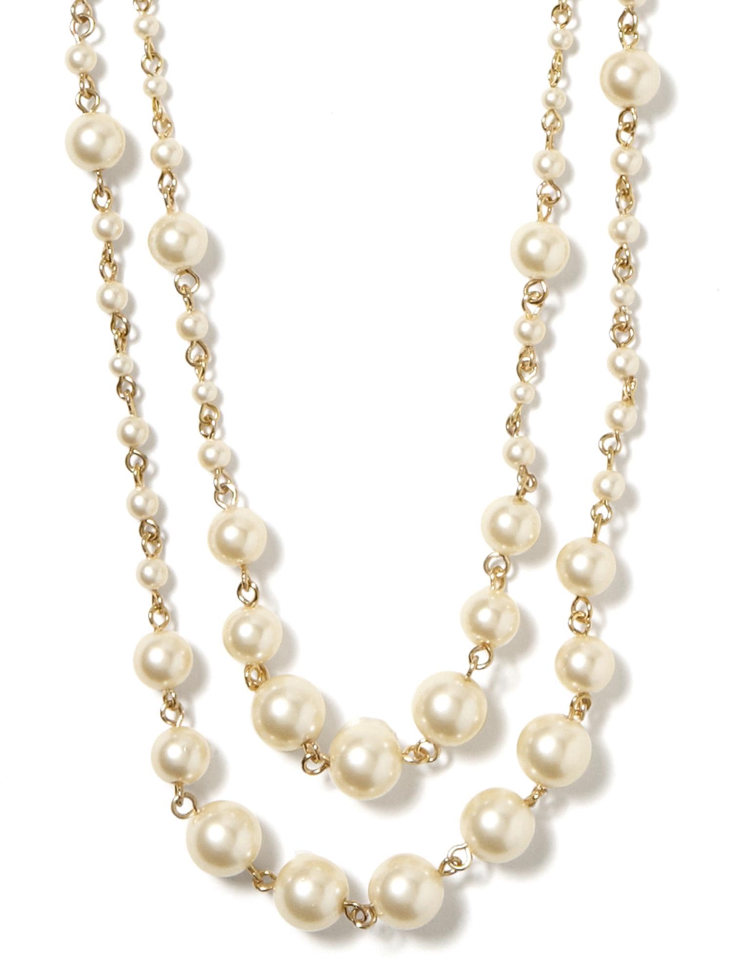 Pearl Long Layer Necklace