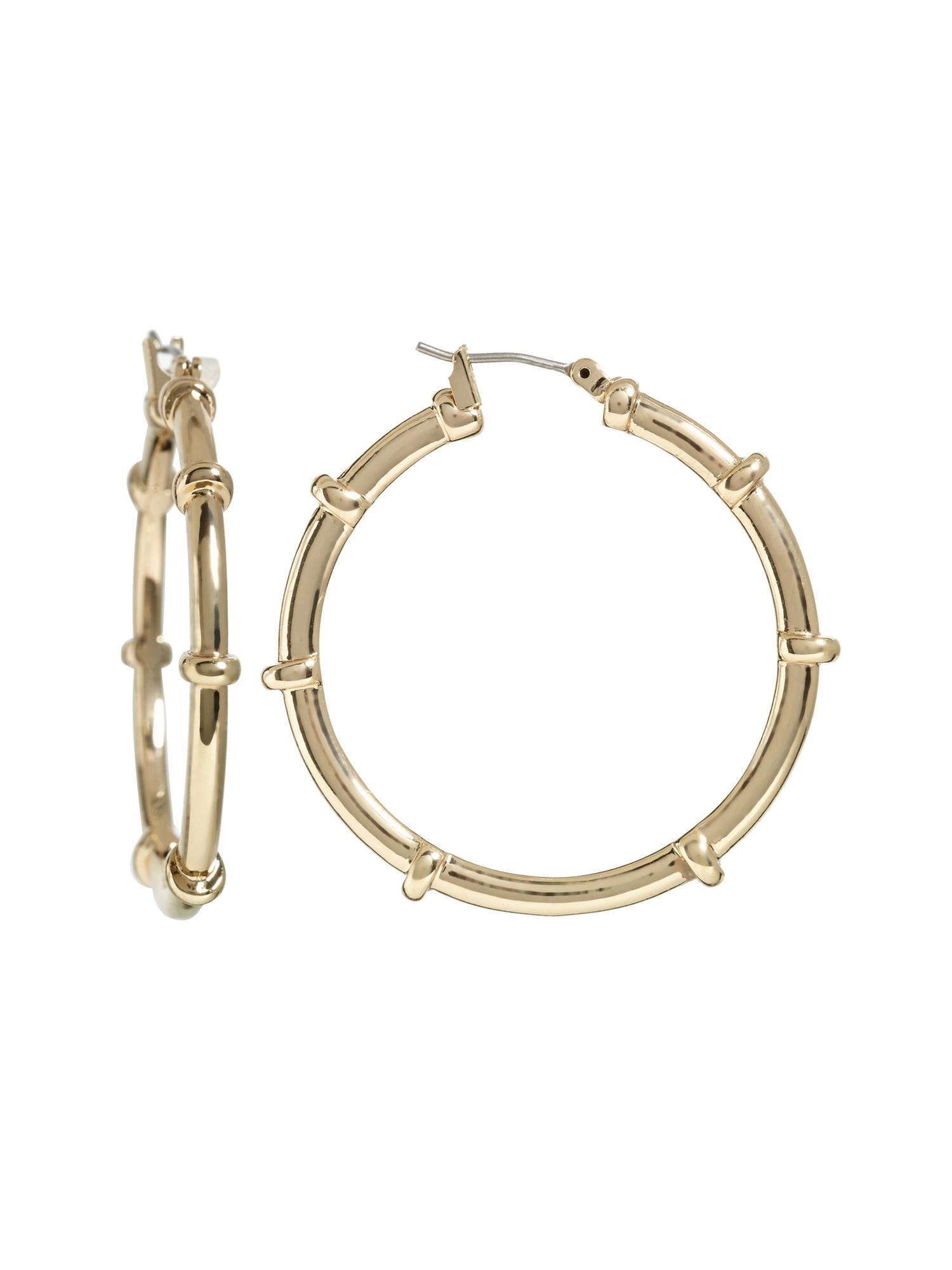 Rattan Hoop Earring Banana Republic