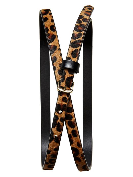 Leopard print skinny belt best sale