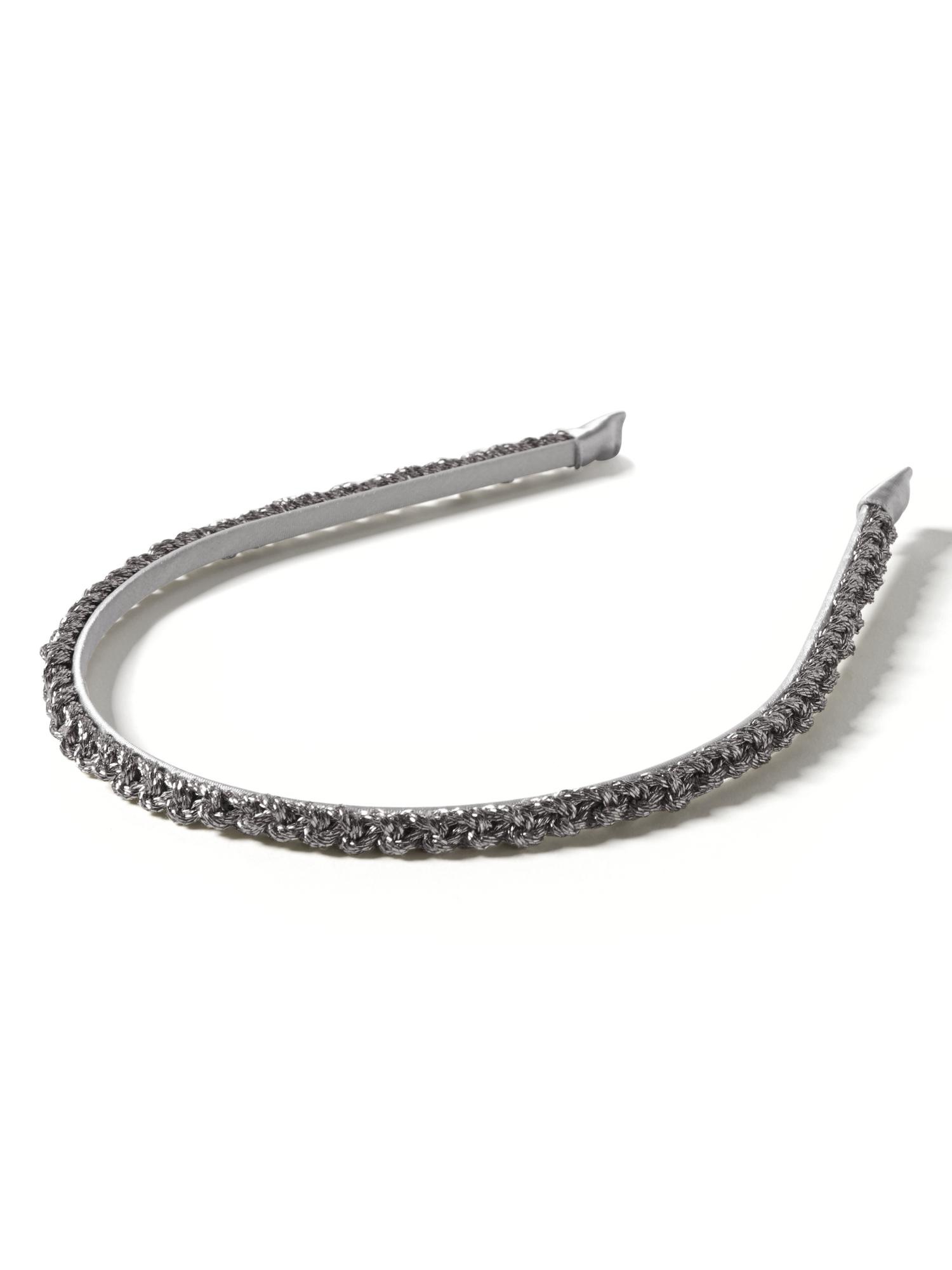 Metallic Braid Headband Banana Republic