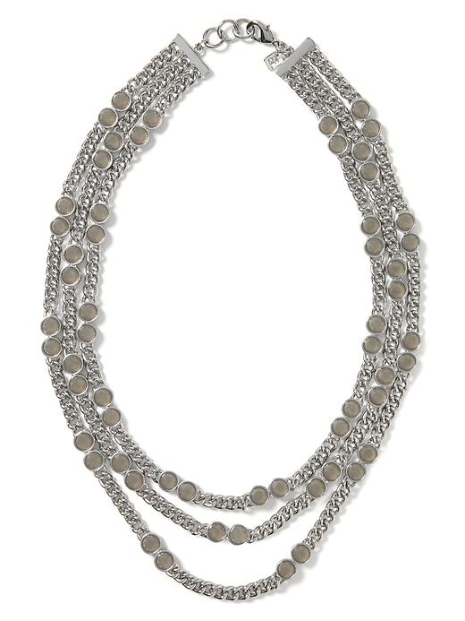 【naonaokorin】Ladderlace Doubleface Colorful Stone Layer Necklace | Banana Republic