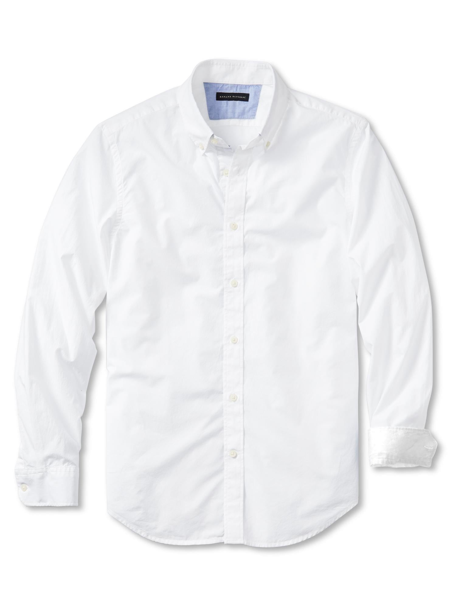 Tailored Slim-Fit Soft-Wash Textured Shirt